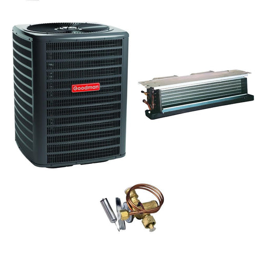 1.5 Ton 14.3 SEER2 Goodman AC and Ceiling Mounted Air Handler ACNF310016 with TXV - Bundle View