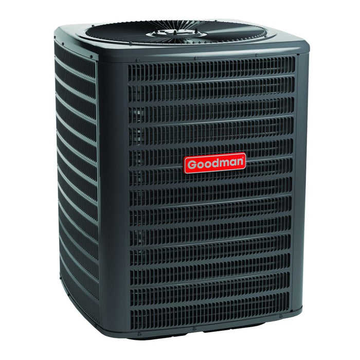 1.5 Ton 14.3 SEER2 Goodman AC GSXH501810 and Vertical Coil CAPTA2422C4 - Condenser Front View