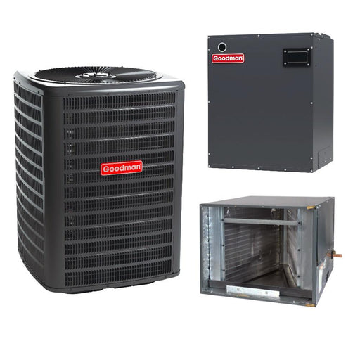 1.5 Ton 14.5 SEER2 Goodman AC GSXM401810 with Modular Blower MBVC1201AA-1 and Horizontal Coil CHPTA1822B4 - Bundle View