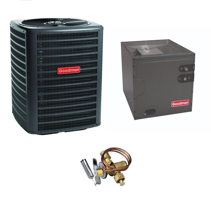 2 Ton 14.3 SEER2 Goodman AC GSXH502410 with Vertical Coil CAPFA3022B6 and TXV - Bundle View