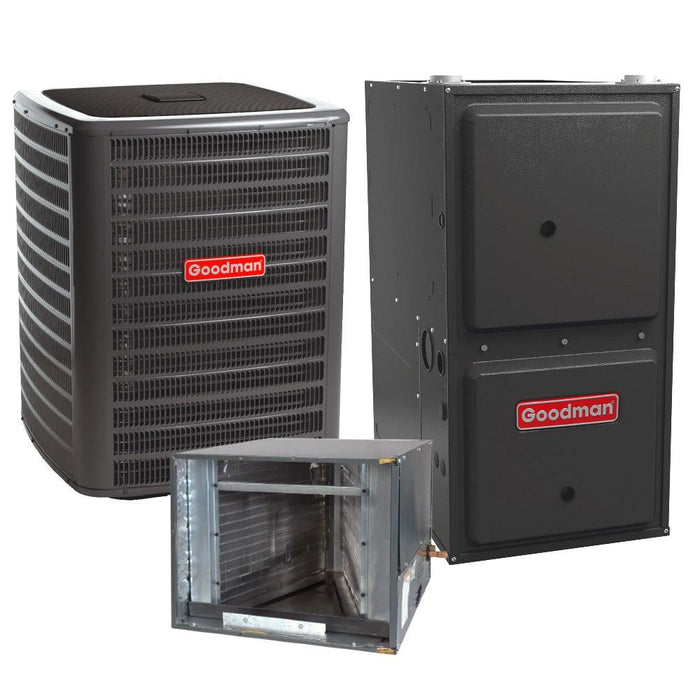 2 Ton 16.5 SEER2 Goodman AC GSXC702410 and 96% AFUE 40,000 BTU Gas Furnace GCVC960403BN Horizontal System with Coil CHPTA2426B4 - Bundle View