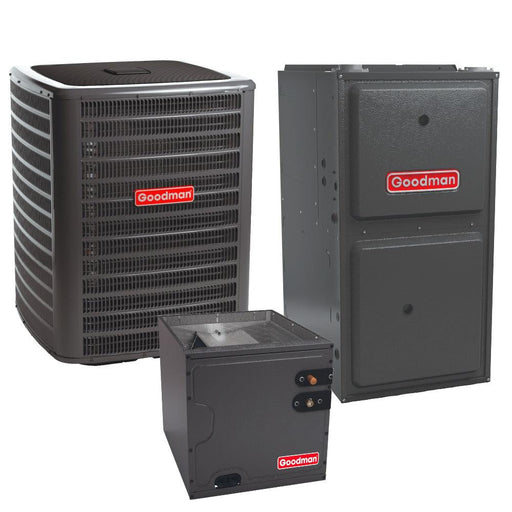 2 Ton 16.5 SEER2 Goodman AC GSXC702410 and 96% AFUE 40,000 BTU Gas Furnace GMVC960403BN Upflow System with Coil CAPTA2422B4 - Bundle View