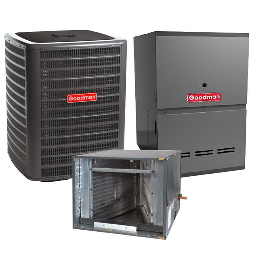 2 Ton 17.2 SEER2 Goodman AC GSXC702410 and 80% AFUE 60,000 BTU Gas Furnace GCVC800603BX Horizontal System with Coil CHPTA2426B4 - Bundle View