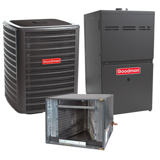 2 Ton 17.2 SEER2 Goodman AC GSXC702410 and 80% AFUE 60,000 BTU Gas Furnace GMVC800603BN Horizontal System with Coil CHPTA2426C4 - Bundle View