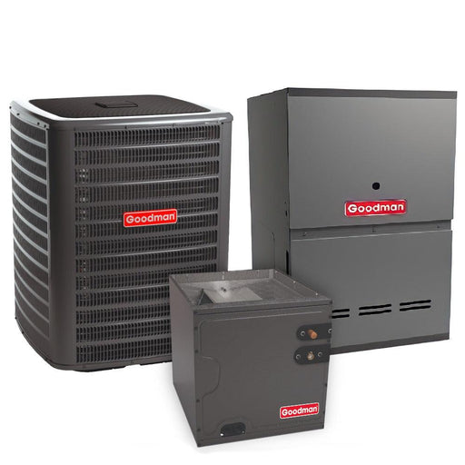 2 Ton 17.2 SEER2 Goodman AC GSXC702410 and 80% AFUE 80,000 BTU Gas Furnace GCVC800803BX Downflow System with Coil CAPTA2422B4 - Bundle View