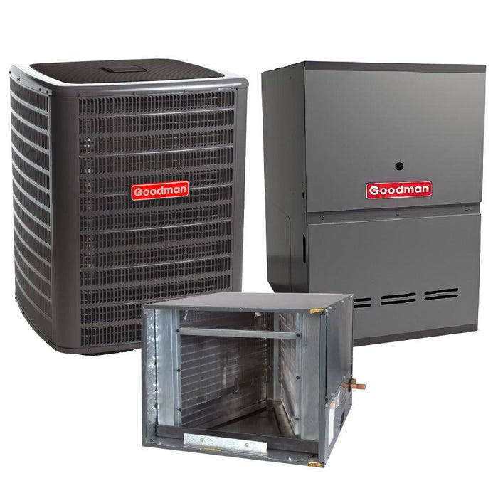 2 Ton 17.2 SEER2 Goodman AC GSXC702410 and 80% AFUE 80,000 BTU Gas Furnace GCVC800803BX Horizontal System with Coil CHPTA2426C4 - Bundle View