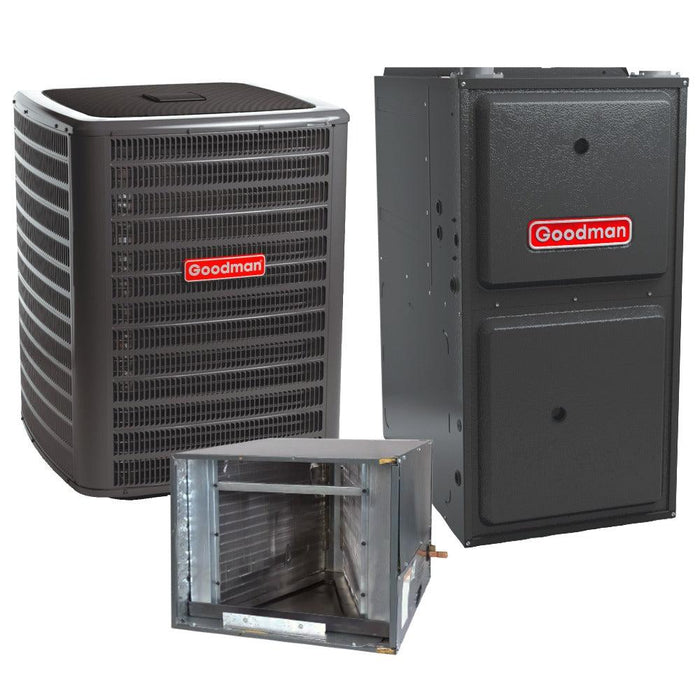 2 Ton 17.2 SEER2 Goodman AC GSXC702410 and 97% AFUE 60,000 BTU Gas Furnace GMVM970603BN Horizontal System with Coil CHPTA3026B4 - Bundle View