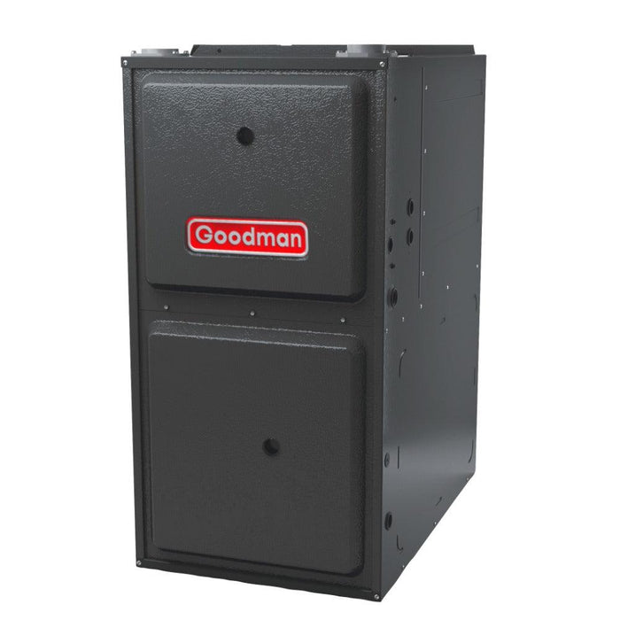 2 Ton 17.2 SEER2 Goodman AC GSXC702410 and 97% AFUE 80,000 BTU Gas Furnace GMVM970803BN Horizontal System with Coil CHPTA3026C4 - Furnace Front View