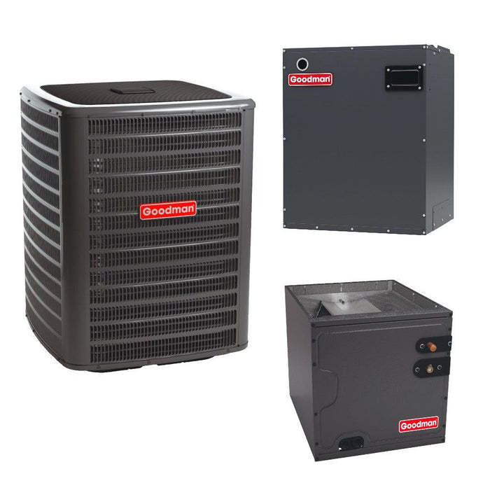 2 Ton 17.2 SEER2 Goodman AC GSXC702410 with Modular Blower MBVC1201AA-1 and Vertical Coil CAPTA3022B4 - Bundle View