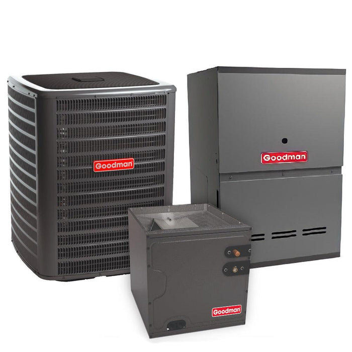 3 Ton 16.5 SEER2 Goodman AC GSXC703610 and 80% AFUE 80,000 BTU Gas Furnace GCVC800803BX Downflow System with Coil CAPTA3626B4 - Bundle View