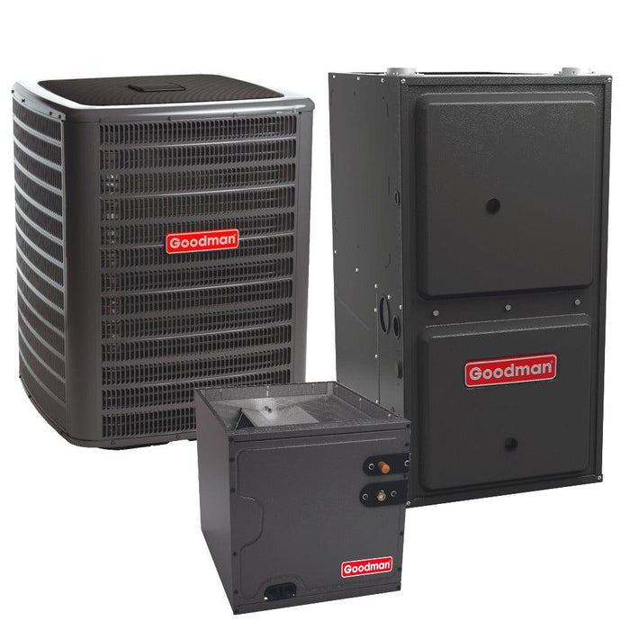 3 Ton 17.2 SEER2 Goodman AC GSXC703610 and 96% AFUE 80,000 BTU Gas Furnace GCVC960804CN Downflow System with Coil CAPTA4230C4 - Bundle View