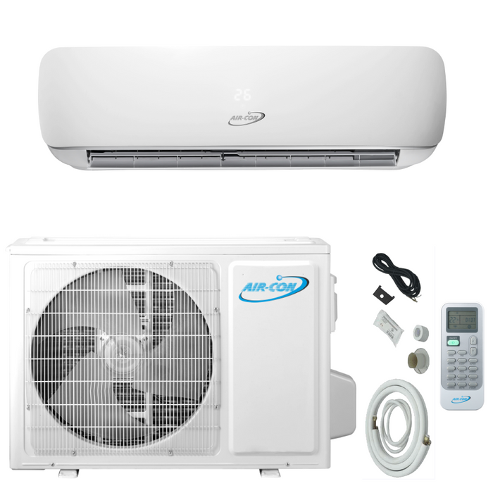 Air-Con Blizzard Series 12,000 BTU 24.8 SEER Single Zone Ductless Mini Split Air Conditioner and Heater System