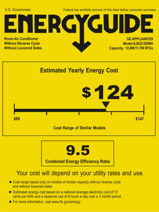 GE 12,000 BTU Through-the-Wall Air Conditioner with Electric Heat