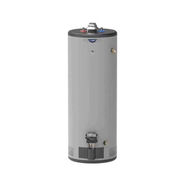 GE RealMAX Atmospheric Platinum Model 50 Gallon Capacity Tall Natural Gas Water Heater - Front View