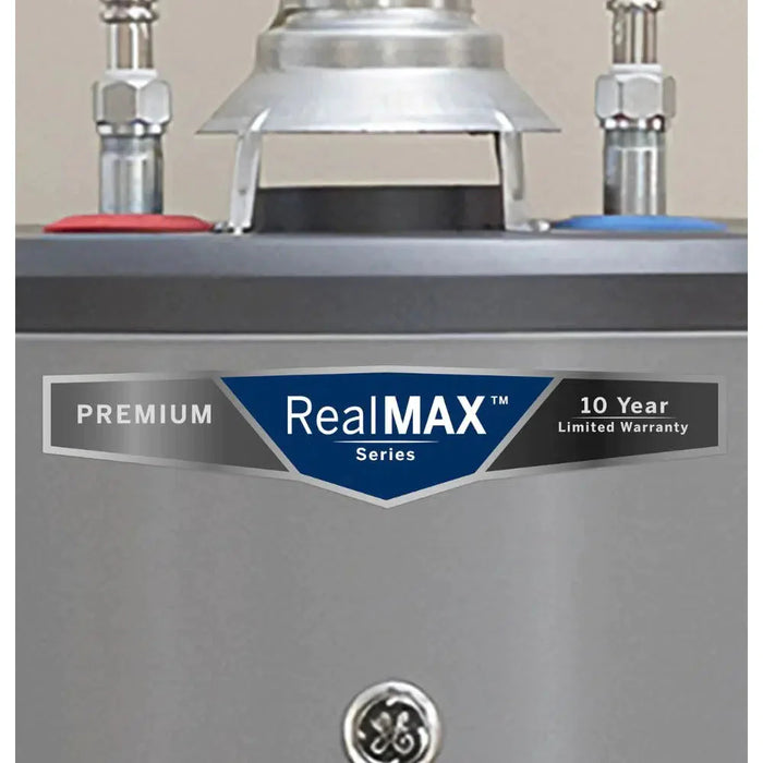 GE RealMAX Atmospheric Premium Model 40 Gallon Capacity 36,000 BTU Heating Input Tall Liquid Propane Water Heater - Top Connections