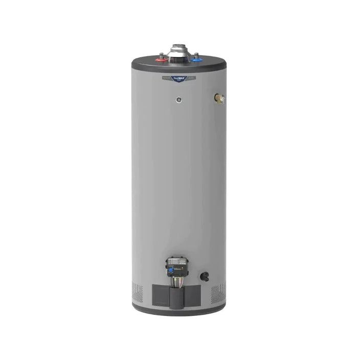 GE RealMAX Atmospheric Premium Model 50 Gallon Capacity 36,000 BTU Heating Input Tall Liquid Propane Water Heater - Front View