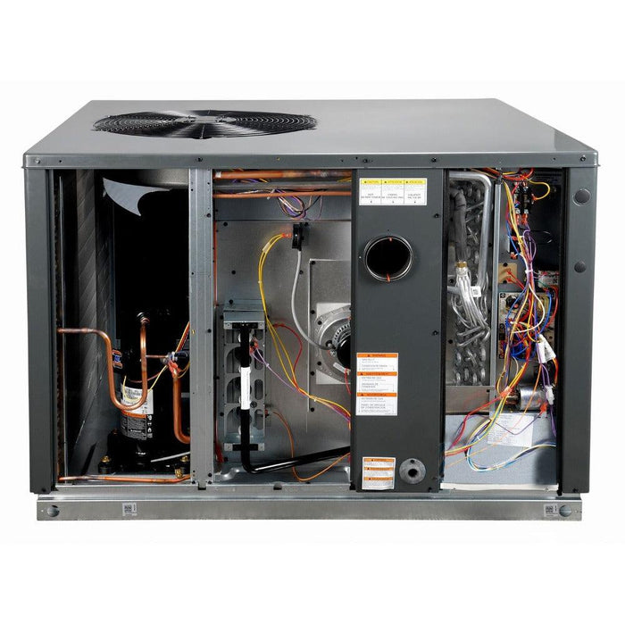 Goodman 2 Ton 13.4 SEER2 60,000 BTU Multi-Positional Heat Pump and Gas Furnace Package Unit - Inside View