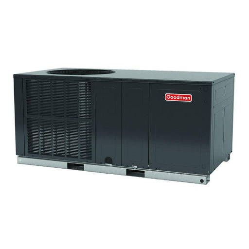 Goodman 2 Ton 15 SEER2 Self-Contained Horizontal Package Heat Pump - Front Angled View